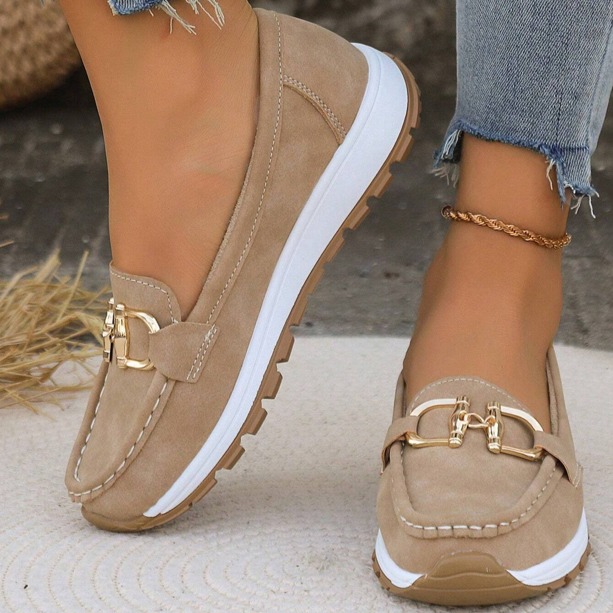Mari Nati | Mocasines con Plataforma y Hebilla