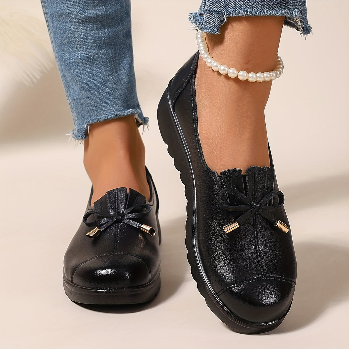 María Amparo | Mocasines Ortopédicos con Lazo