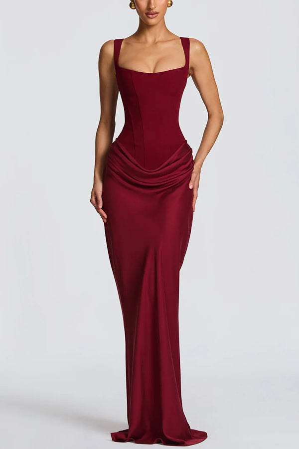 Mariví | Vestido Maxi con Escote Cuadrado