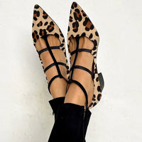 Carmen Luz | Zapatos de Tacón con Tira de Leopardo