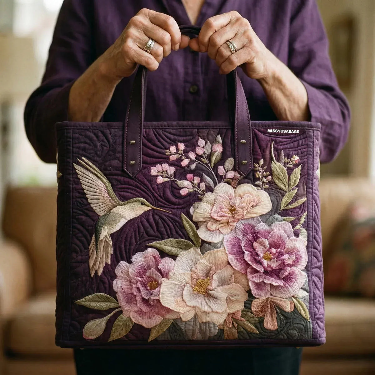 Tamara | Bolso Artesanal Colibrí y Orquídea