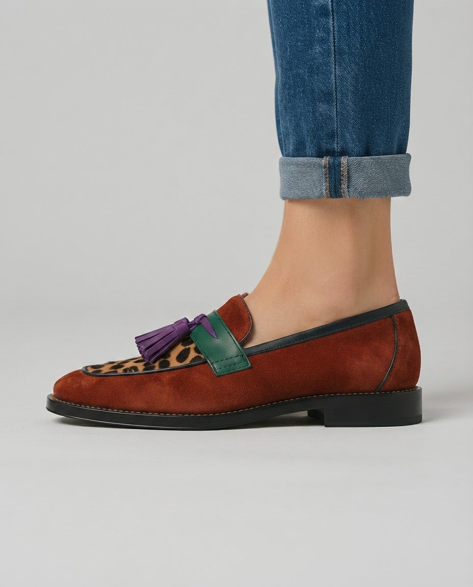 Natividad | Mocasines de Ante con Borlas