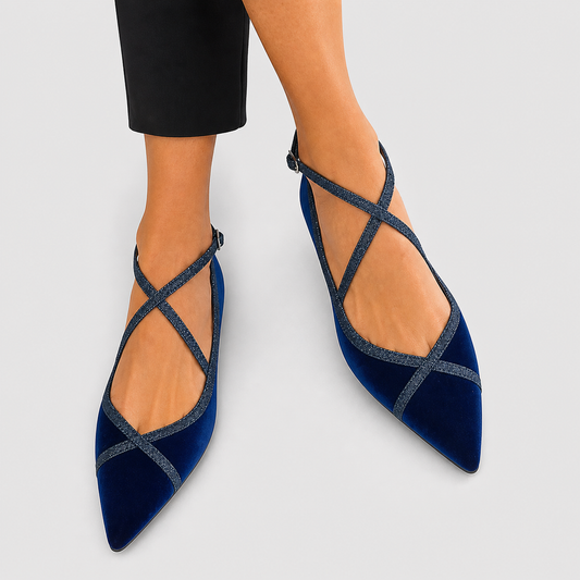 Carmen Sofía | Mocasines Azul Marino Elegantes