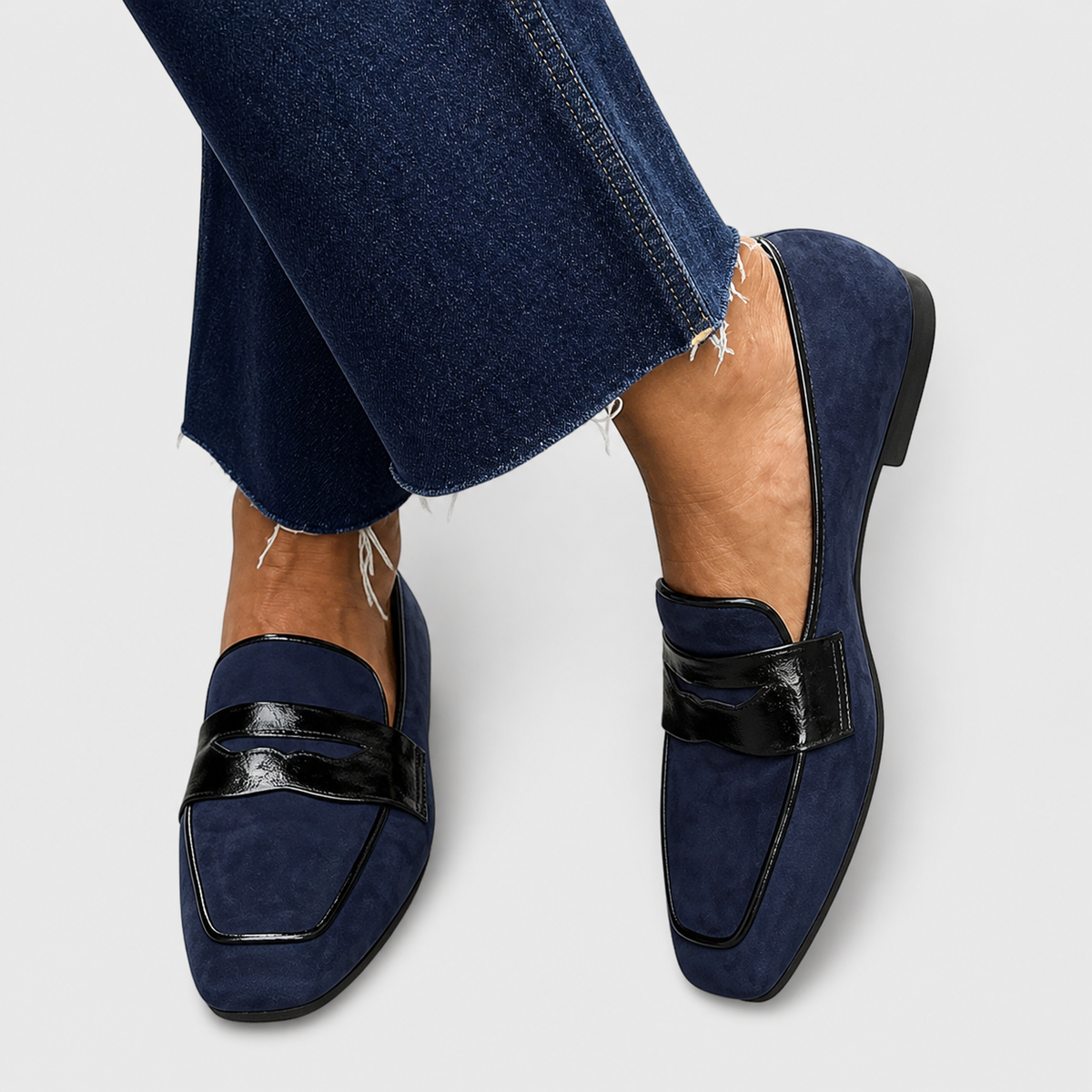 Laura Sofía | Mocasines Azules Elegantes