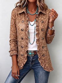 Guadalupe | Chaqueta Floral Vintage con Volantes