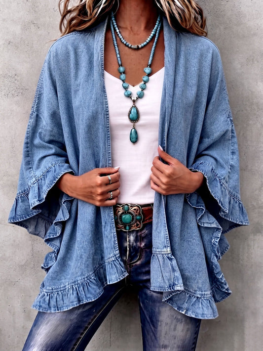 Elena Cristina | Chaqueta Vaquera Bohemia con Volantes