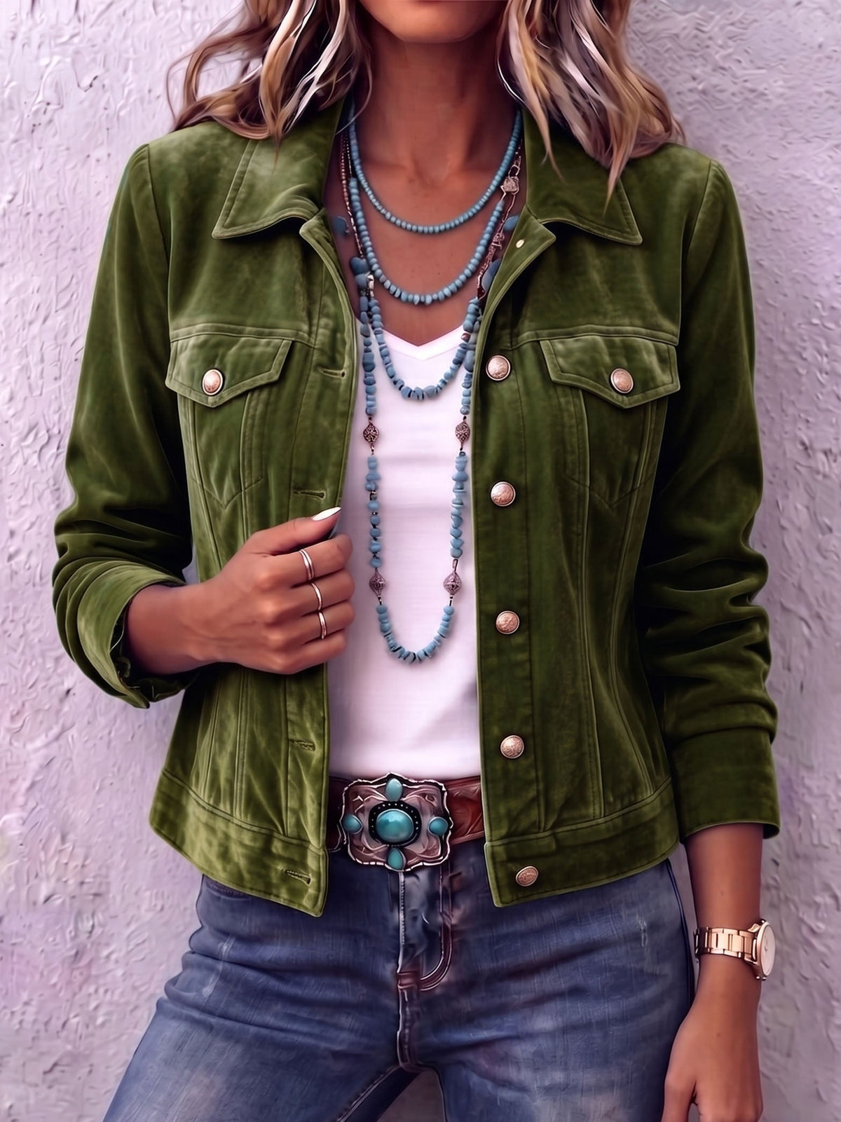 Cristina Isabel | Chaqueta de Terciopelo Vintage Bohemia