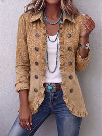 Rosaura | Chaqueta Estampado Relieve con Volantes