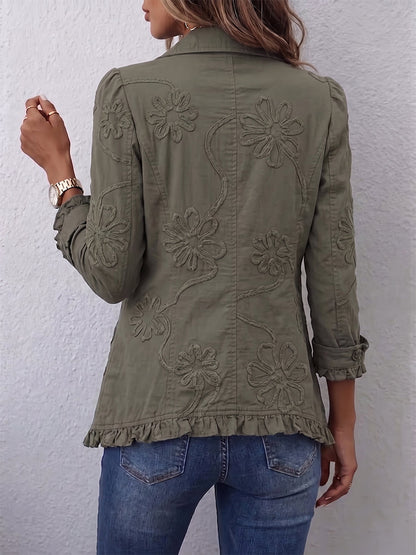 Silvia | Chaqueta con Volantes y Botones