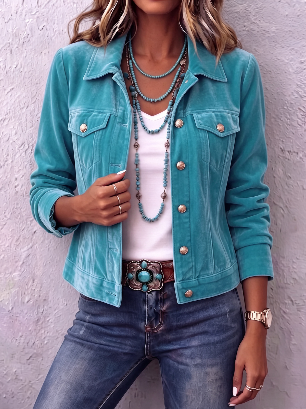 Cristina Isabel | Chaqueta de Terciopelo Vintage Bohemia